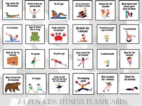 Printable Exercise Cards Kids