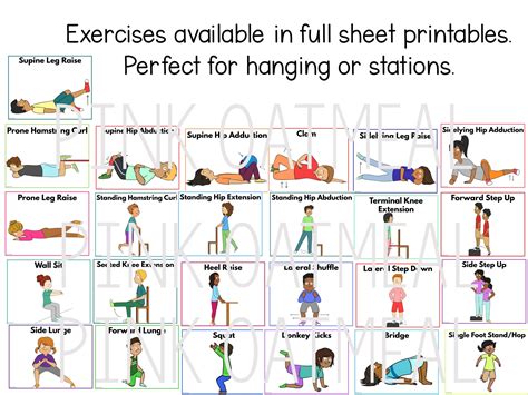 Printable Exercise Cards Lods