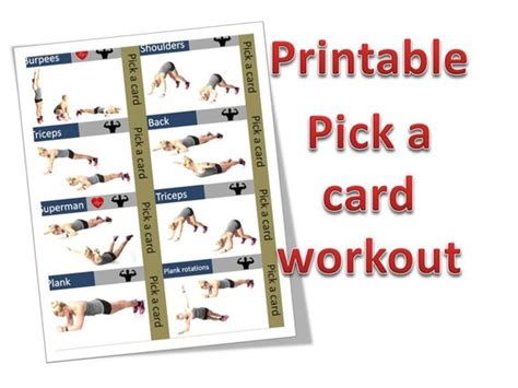 Printable Exercise Cards Total Gym