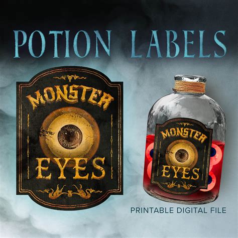 Printable Eyeball Apothecary Label
