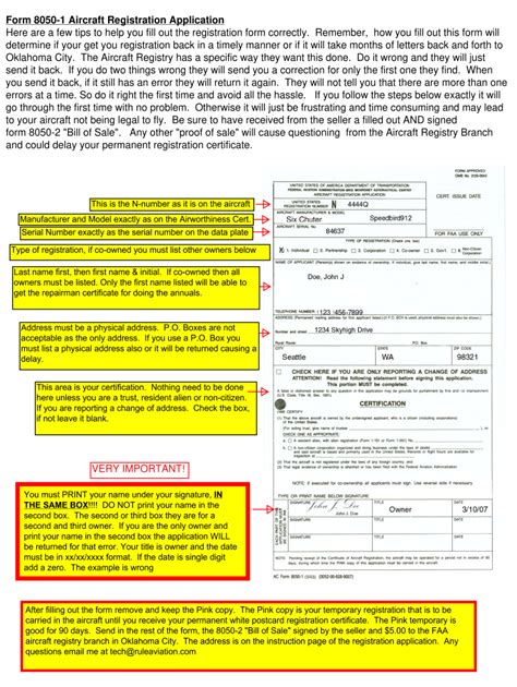 Printable Faa Form 8050 1