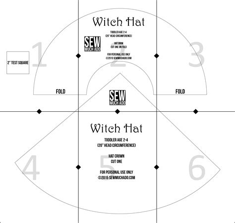 Printable Fabric Witch Hat Pattern