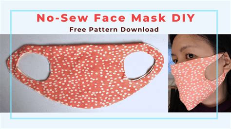 Printable Face Mask No Sew Pattern