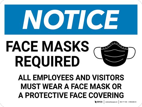 Printable Face Mask Required