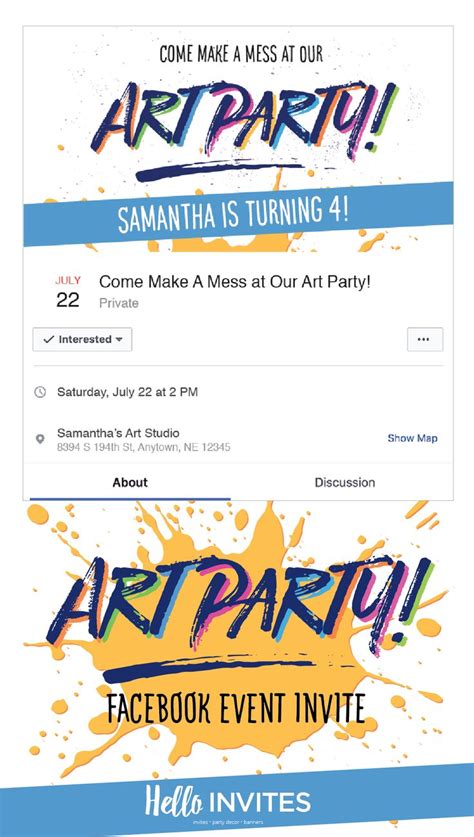 Printable Facebook Event Invitation
