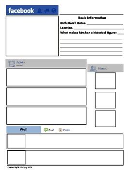 Printable Facebook Template For Students
