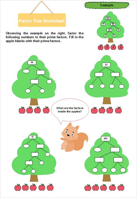 Printable Factor Tree Organizer