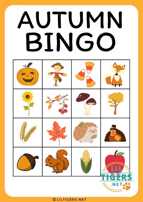 Printable Fall Bingo Sets