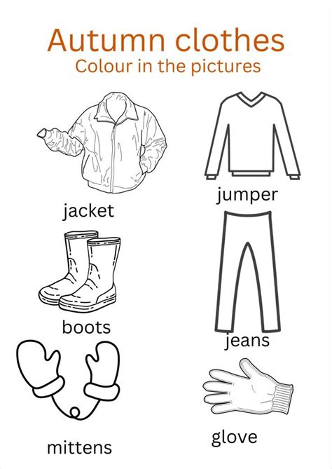 Printable Fall Clothes Sheets Free