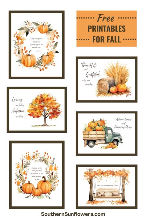 Printable Fall Decorations Accorns
