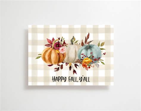 Printable Fall Greeting Pattern