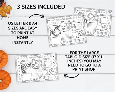 Printable Fall Place Mats