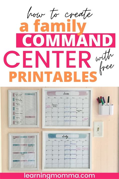 Printable Family Command Center