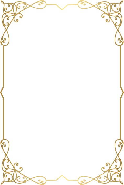Printable Fancy Gold Border
