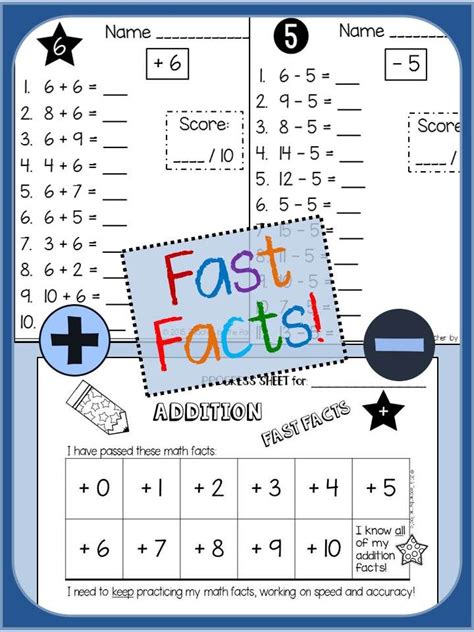 Printable Fast Facts Math