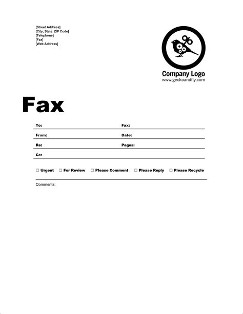Printable Fax Cover Sheets Samples