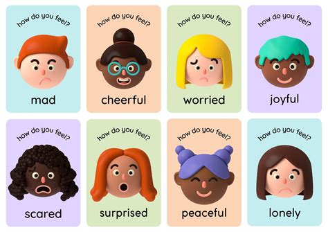 Printable Feeling Face Cards