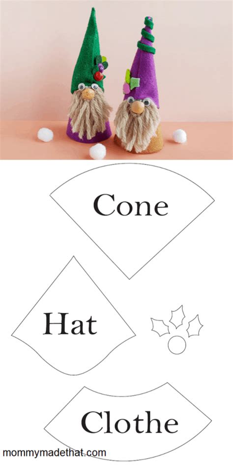 Printable Felt Gnome Pattern Free