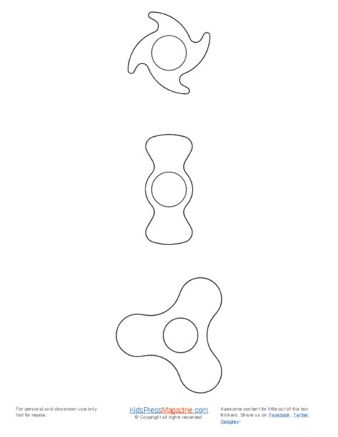 Printable Fidget Spinner Template Printable Fidget Spinner Template