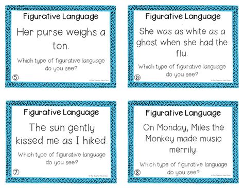 Printable Figurative Language Task Cards