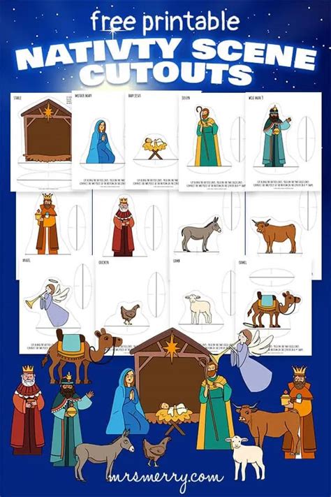Printable Figures Of Nativity Scenes
