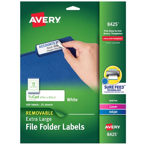 Printable File Folder Labels Removable