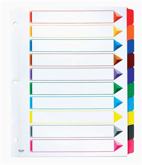 Printable File Folder With Dividers