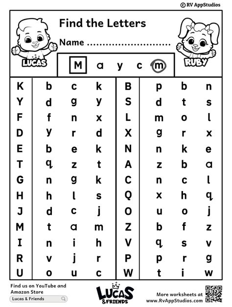 Printable Find The Letters