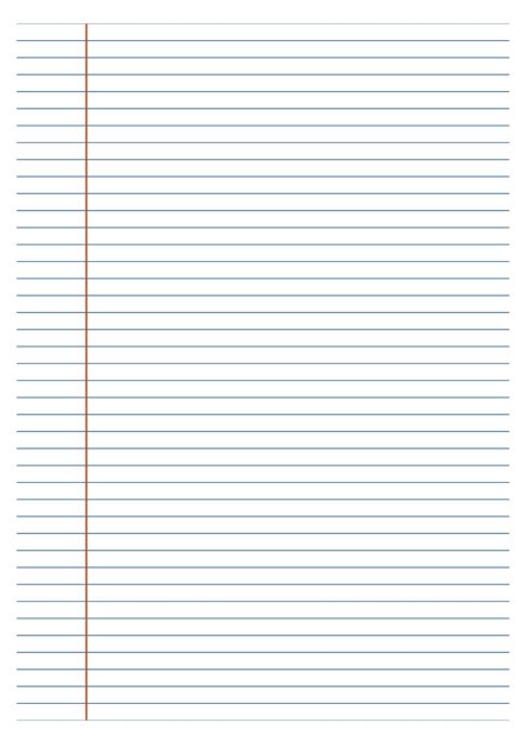 Printable Fine Lined Writing Paper