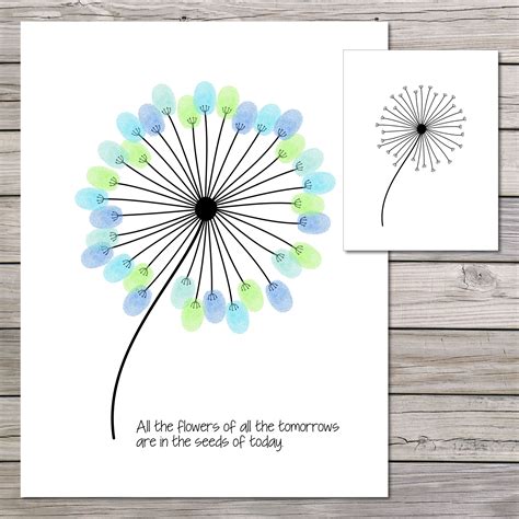 Printable Fingerprint Art Template