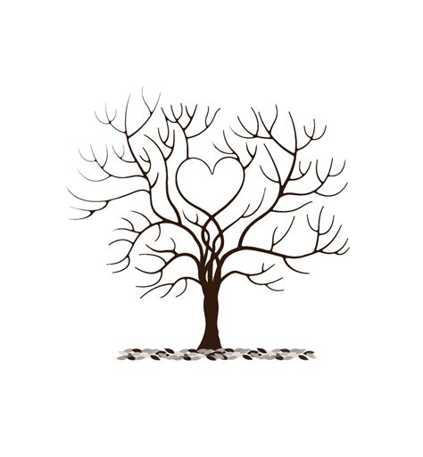 Printable Fingerprint Tree Template