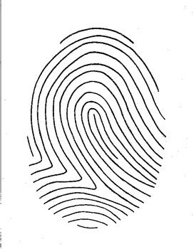 Printable Fingerprint Writing Template