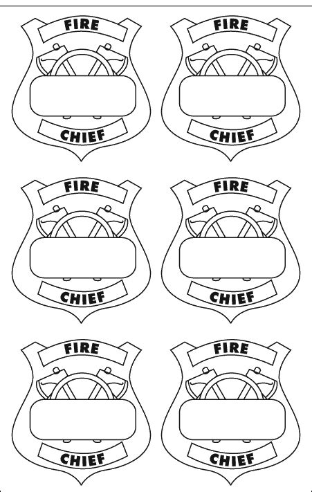 Printable Fire Chief Badges