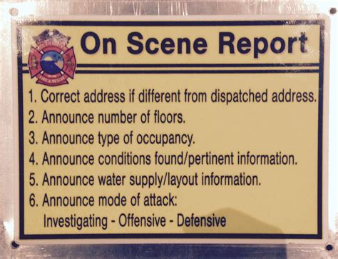 Printable Fire Scene Size Up Cheat Sheet