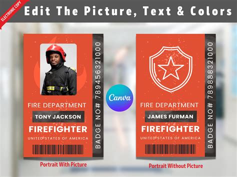 Printable Firefighter Id Card