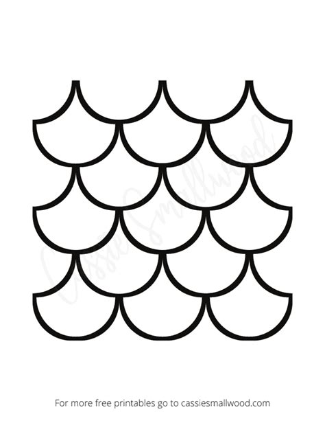 Printable Fish Scale Stencil Pinterest
