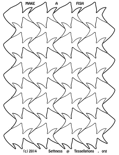 Printable Fish Tessellation Template