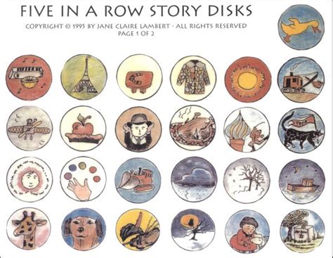 Printable Five In A Row Story Disks