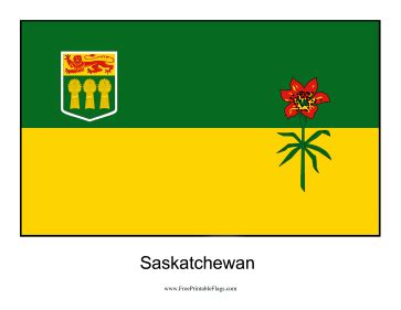 Printable Flag Of Saskatchewan