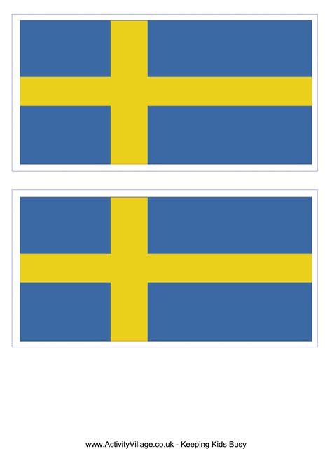 Printable Flag Of Sweden