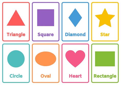 Printable Flash Cards Shapes