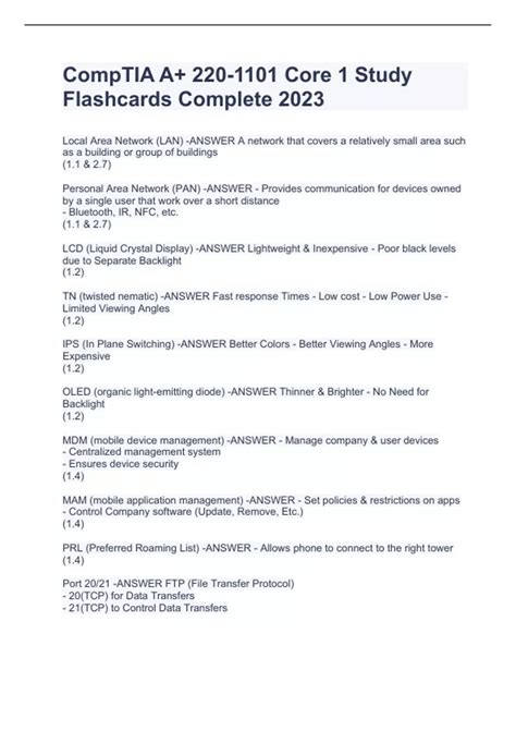 Printable Flashcards For Comptia A+