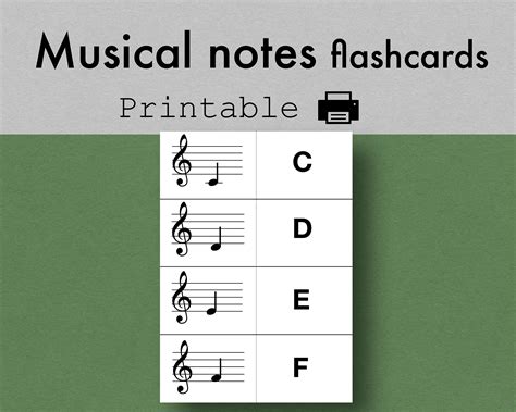 Printable Flashcards For Music Notes