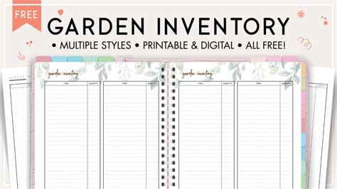 Printable Flower Inventory Template