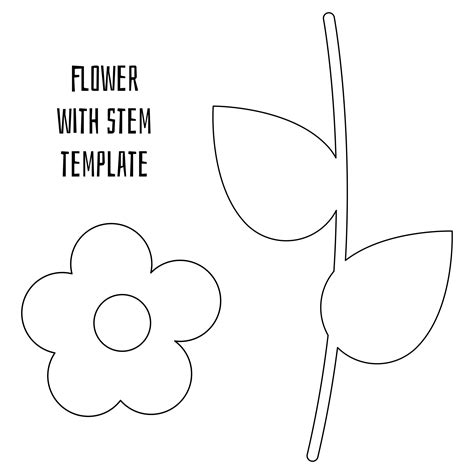 Printable Flower With Stem