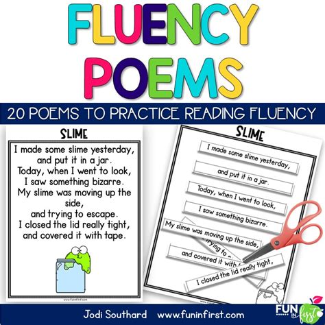 Printable Fluency Poems For First Grade