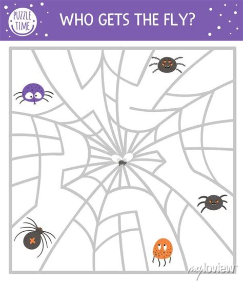 Printable Fly Escaping Spiders Web