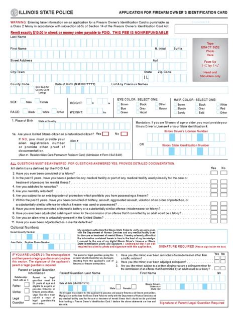 Printable Foid Application Form