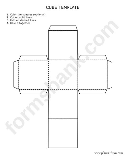 Printable Foldable Cube Template