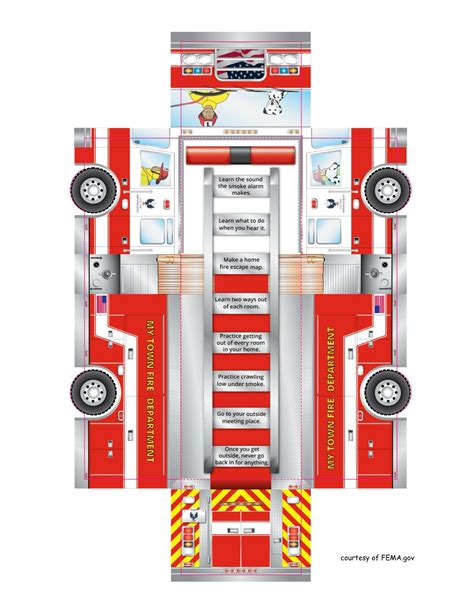 Printable Foldable Fire Truck